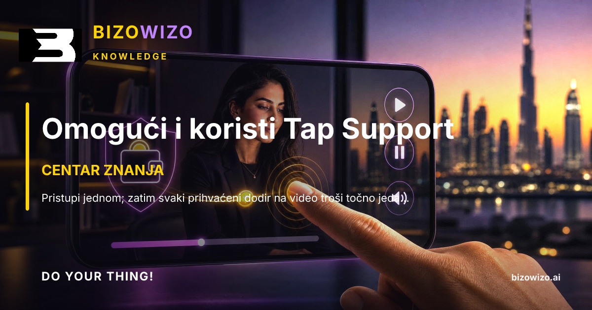 Omogući i koristi Tap Support