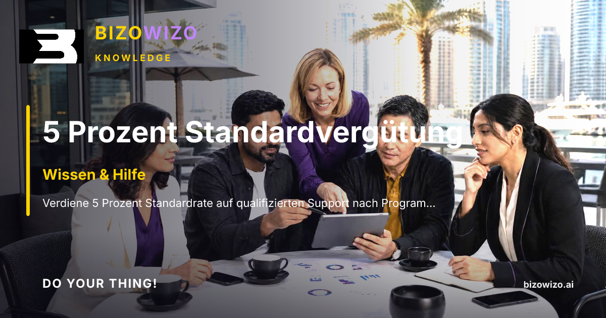 5 Prozent Standardvergütung
