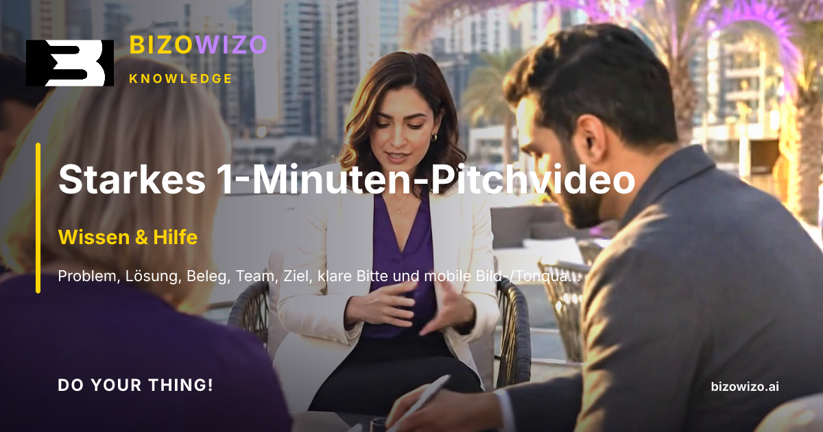 Starkes 1-Minuten-Pitchvideo