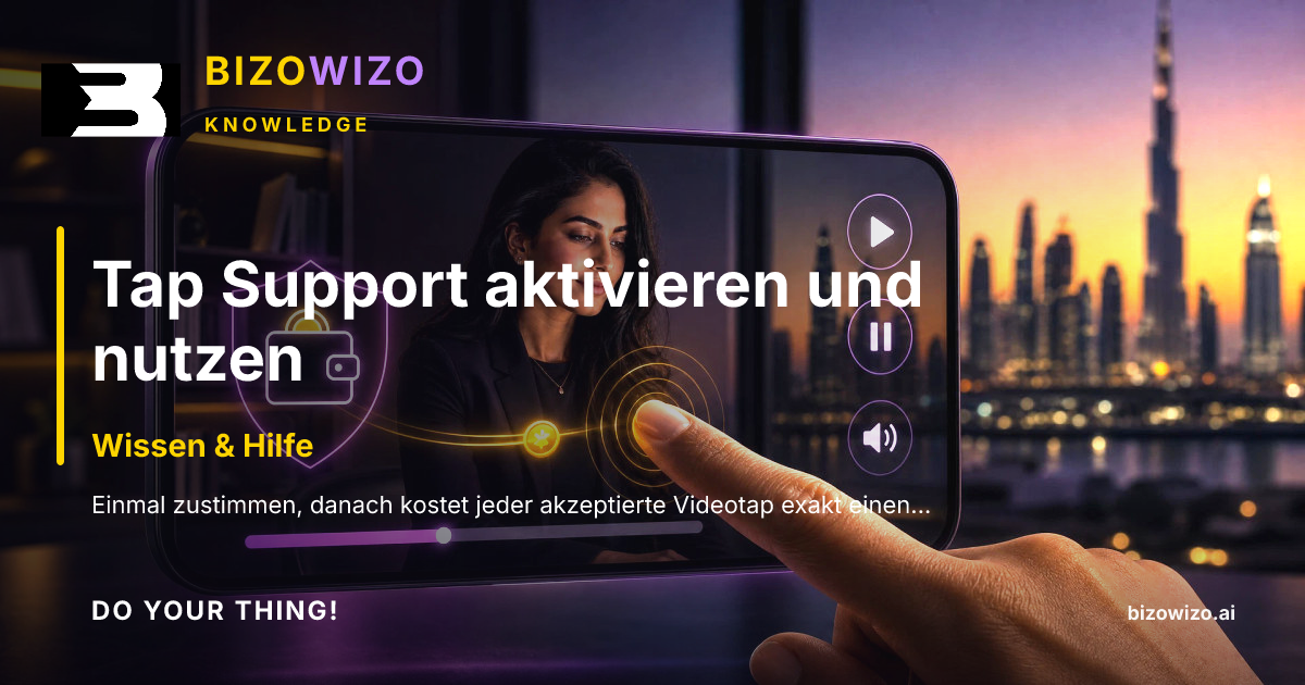 Tap Support aktivieren und nutzen