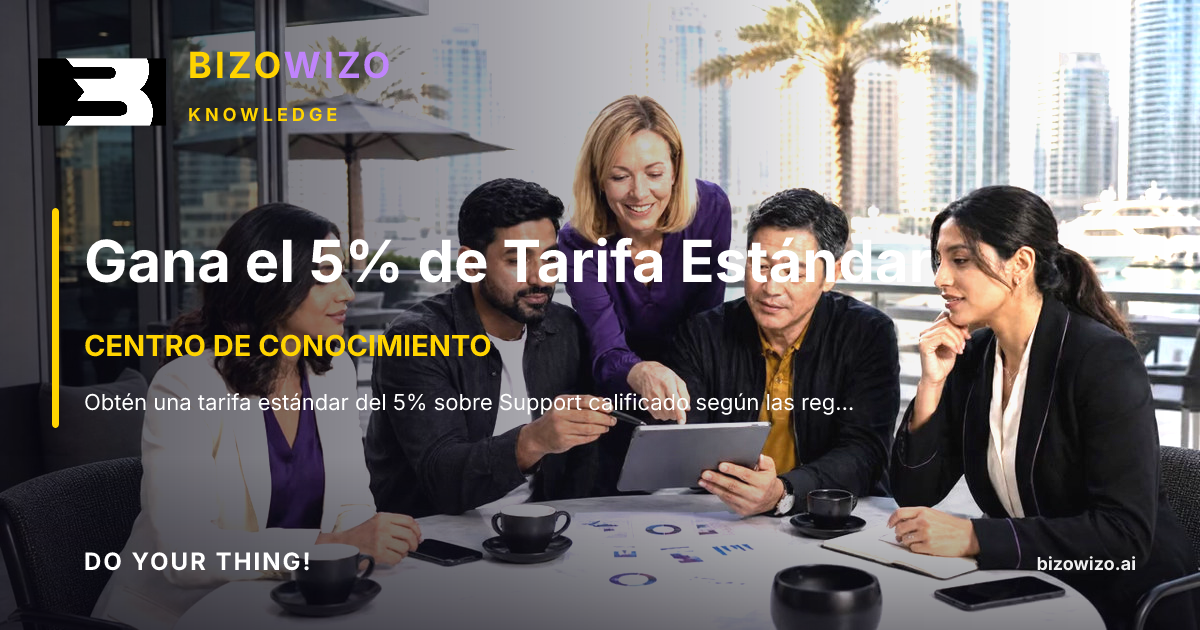 Gana el 5% de Tarifa Estándar