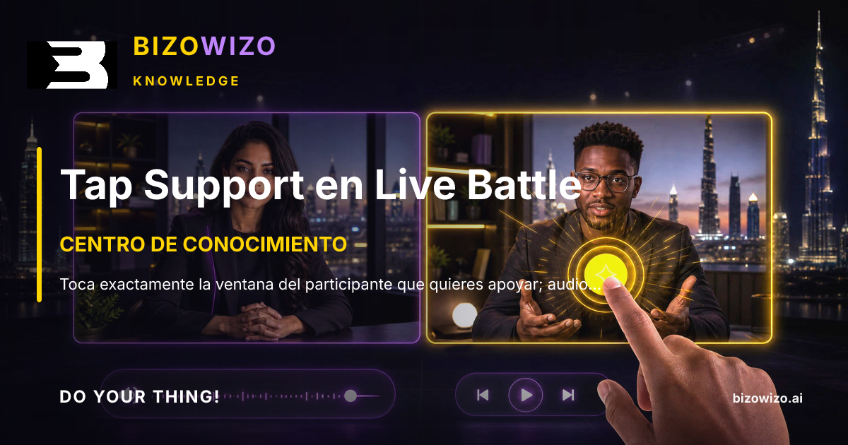 Tap Support en Live Battle