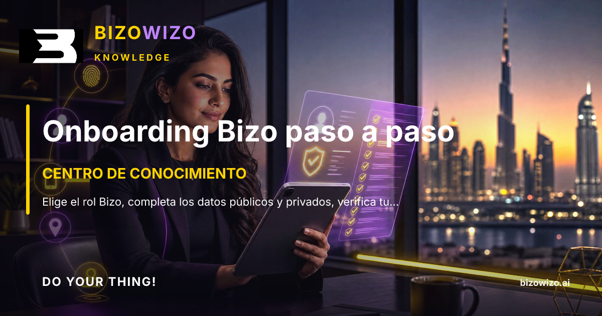 Onboarding Bizo paso a paso