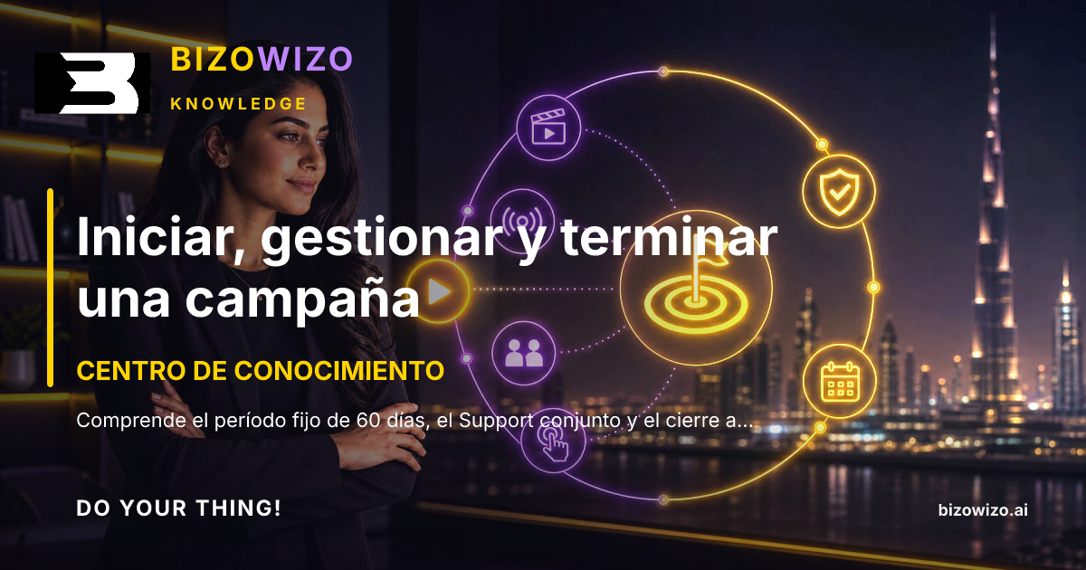 Iniciar, gestionar y terminar una campaña